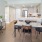 a kitchen with a dining table