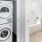 a washing machine in a bathroom